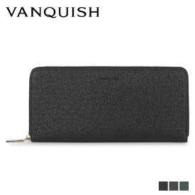 VANQUISH ヴァンキッシュ 長財布 メンズ ラウンドファスナー 本革 LONG WALLET ブラック ネイビー ダーク グリーン 黒 VQM-43270