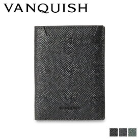 【最大1000円OFFクーポン配布中】 VANQUISH ヴァンキッシュ 二つ折り財布 メンズ 本革 WALLET ブラック ネイビー ダーク グリーン 黒 VQM-43290