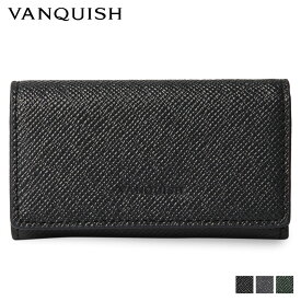 【最大1000円OFFクーポン配布中】 VANQUISH ヴァンキッシュ キーケース メンズ 本革 5連 L字ファスナー KEY CASE ブラック ネイビー ダーク グリーン 黒 43310