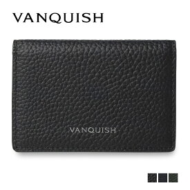 VANQUISH ヴァンキッシュ 名刺入れ 定期入れ カードケース メンズ 本革 CARD CASE ブラック ネイビー ダーク グリーン 黒 43550