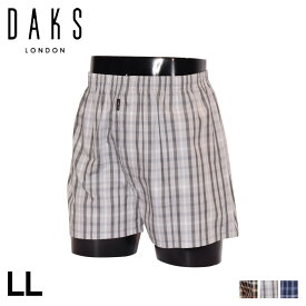 ダックス DAKS トランクス 下着 インナー アンダーウェア メンズ 前開き ソフトパイルゴム LL メンズ下着 男性 TRUNKS ブラック グレー ブルー 黒 0011-01