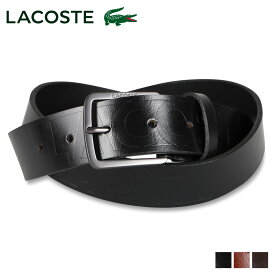 LACOSTE ラコステ ベルト レザーベルト メンズ 本革 BELT ブラック ダーク ブラウン 黒 LB61970