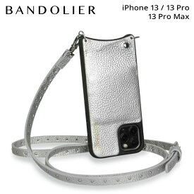 バンドリヤー BANDOLIER iPhone 13 13Pro iPhone 13 Pro Max ケース スマホケース 携帯 ショルダー アイフォン ニコル リッチ シルバー メンズ レディース NICOLE RICH SILVER シルバー 10NCL