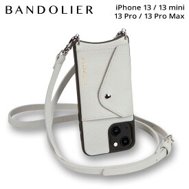 バンドリヤー BANDOLIER iPhone 13 mini iPhone 13 13Pro iPhone 13 Pro Max ケース スマホケース 携帯 ショルダー アイフォン 日本限定 ライト グレー レディース DONNA SIDE SLOT LIGHT GREY ライト グレー
