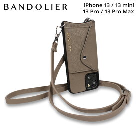 バンドリヤー BANDOLIER iPhone 13 mini iPhone 13 13Pro iPhone 13 Pro Max ケース スマホケース 携帯 ショルダー アイフォン 日本限定 レディース DONNA SIDE SLOT LIGHT TAUPE ベージュ