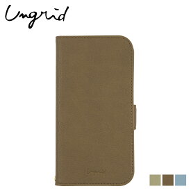 Ungrid アングリッド iPhone 12 Pro スマホケース スマホショルダー 携帯 アイフォン 手帳型 ブックタイプ レディース BOOK TYPE CASE ブラウン カーキ ブルー iP12-UR 【 ネコポス可 】