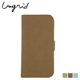Ungrid アングリッド iPhone 13 スマホケース スマホショルダー 携帯 アイフォン 手帳型 ブックタイプ レディース BOOK TYPE CASE ブラウン カーキ ブルー iP13-UR 【 ネコポス可 】