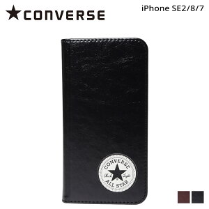 CONVERSE �R���o�[�X iPhone SE2 8 7 �X�}�z�P�[�X �����Y ���f�B�[�X �蒠�^ �g�� �A�C�t�H�� UNCLE PATCH PU LEATHER BOOK TYPE CASE �u���b�N �u���E�� �� �y���[���ցz ��̓�
