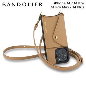 バンドリヤー BANDOLIER iPhone 14 14Pro iPhone 14 Pro Max iPhone 14 Plus スマホケース スマホショルダー 携帯 ショルダー アイフォン メンズ レディース DONNA SIDE SLOT TAN キャメル 14DON