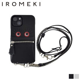 IROMEKI イロメキ iPhone 14 13 スマホケース スマホショルダー 携帯 アイフォン フォローミー レディース FOLLOW ME CASE ブラック シルバー 黒 IP23M-2SF