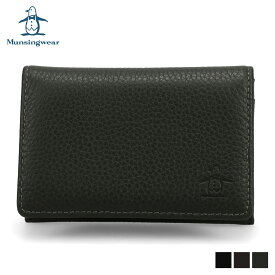 Munsingwear マンシングウェア カードケース 名刺入れ 定期入れ パスケース メンズ レディース 本革 CARD CASE ブラック ブラウン グリーン 黒 MU-1050123