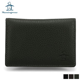 Munsingwear マンシングウェア パスケース 定期入れ カードケース ID メンズ レディース 薄型 本革 PASS CASE ブラック ブラウン グリーン 黒 MU-1050223