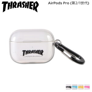 THRASHER XbV[ AirPods ProP[X Jo[ GA[|bY v |[` Y fB[X Logo ubN u[ CG[ sN  APPR-TS