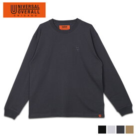 UNIVERSAL OVERALL ユニバーサルオーバーオール Tシャツ 長袖 ロンT カットソー メンズ UO EMBROIDERY ブラック ホワイト チャコール ブラウン 黒 白 U2233210-A