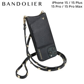 【最大1000円OFFクーポン配布中】 バンドリヤー BANDOLIER iPhone15 15Pro iPhone 15 Pro Max iPhone 15 Plus SARAH GOLD スマホケース スマホショルダー 携帯 アイフォン メンズ レディース ブラック 黒 10SAR