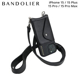 【最大1000円OFFクーポン配布中】 バンドリヤー BANDOLIER iPhone15 15Pro iPhone 15 Pro Max iPhone 15 Plus スマホケース スマホショルダー 携帯 アイフォン メンズ レディース HAILEY SIDE SLOT SILVER ブラック 黒 14HAI