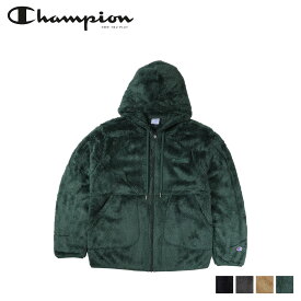 【最大1000円OFFクーポン配布中】 Champion チャンピオン ジャケット フリースジャケット ジップアップ アウター フーデッド メンズ ボア ZIP HOODED JACKET ブラック グレー ベージュ グリーン 黒 C3-Y615