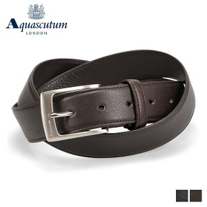 �y�ő�10%OFF�N�[�|�����s���z AQUASCUTUM �A�N�A�X�L���[�^�� �x���g ���U�[�x���g �����Y �{�v ���{�� LEATHER BELT �u���b�N �_�[�N �u���E�� �� AQ-4100223