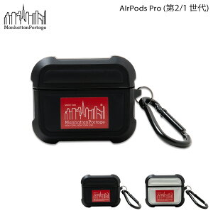 Manhattan Portage �}���n�b�^���|�[�e�[�W AirPods Pro ��2���� �P�[�X ��1���� �C���z�� �P�[�X �G�A�[�|�b�Y �v�� �G�A�|�b�h�v�� �����Y ���f�B�[�X SQUARE HYBRID AIRPODS PRO CASE BOX LOGO �u���b�N �V���o