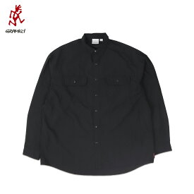 GRAMICCI グラミチ シャツ 長袖 ボタンシャツ メンズ ナイロン STANCE SHIRT ブラック 黒 G4SM-J064