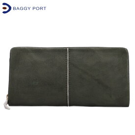 バギーポート BAGGY PORT 財布 長財布 メンズ ラウンドファスナー 本革 フルクロームツートン洗い LONG WALLET オリーブ HRD400N