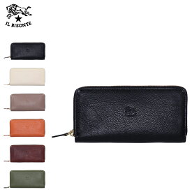 【最大1000円OFFクーポン配布中】 IL BISONTE イルビゾンテ 財布 長財布 メンズ 本革 小銭入れ付き LONG WALLET ブラック オフ ホワイト ベージュ ブラウン ダークブラウン グリーン 黒 SZW046