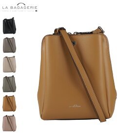【最大1000円OFFクーポン配布中】 LA BAGAGERIE ラ バガジェリー ショルダーバッグ レディース 斜め掛け シンプルポシェット ブラック グレー ベージュ カーキ イエロー ピンク 黒 B0025-04