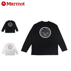 Marmot マーモット Tシャツ 長袖 ロンT カットソー スタンプ ロングスリーブ メンズ 50周年記念 限定 50th Anniversary Stamp-T ブラック ホワイト 黒 白 TSSMC409