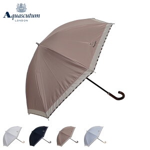 AQUASCUTUM �A�N�A�X�L���[�^�� ���P ���P �y�� ���J���p ���f�B�[�X 50cm �ꋉ�Ռ� �ՔM UV�J�b�g ���O���΍� LONG UMBRELLA �I�t �z���C�g �l�C�r�[ �u���E�� �u���[ 1AQ 23067