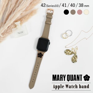 }[Ng MARY QUANT AbvEHb`oh xg ւ fB[X Apple Watch Series 10 42mm 41mm 40mm 38mm {v  uh  PU WATCH BAND ubN N[ O[W x[W  