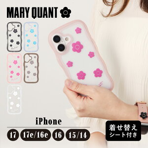 �}���[�N�����g MARY QUANT iPhone17 iPhone17e 16 16e 15 14 �P�[�X �X�}�z�P�[�X �A�C�t�H�� �E�F�[�u�t���[�� �f�C�W�[ ���f�B�[�X �L���L�� ���˂��� �E�F�[�u WAVE FRAME DAISY