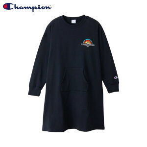 �y�ő�1000�~�I�t�N�[�|�����s���z Champion �`�����s�I�� �X�E�F�b�g �����s�[�X �h���X �q���� �L�b�Y ���̎q �K�[���Y �J�W���A�� SWEAT ONE PIECE DRESS �I�t�u���b�N �u���E�� CK-C015