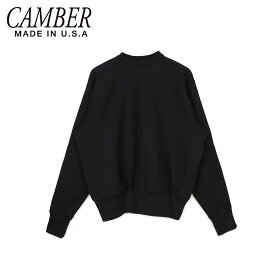 【最大1000円OFFクーポン配布中】 【訳あり】 キャンバー CAMBER トレーナー スウェット メンズ 無地 CROSS KNIT CREWNECK SWEAT SHIRT ブラック 黒 234 【返品不可】