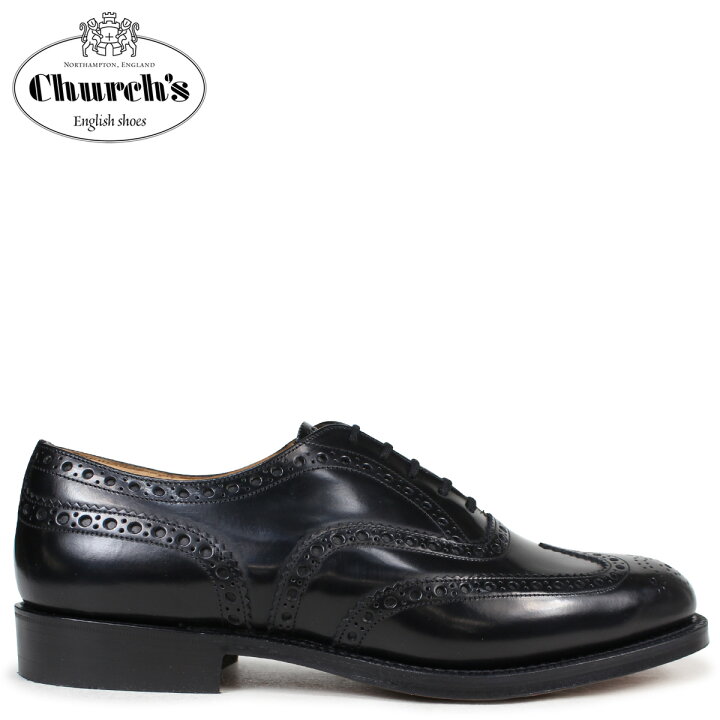 楽天市場 最大1000円offクーポン Churchs チャーチ 靴 バーウッド ウイングチップ シューズ メンズ Burwood レザー ブラック Eeb002 シュガーオンラインショップ