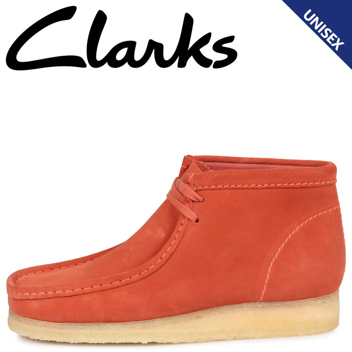 楽天市場 最大1000円offクーポン Clarks クラークス ワラビー ブーツ メンズ レディース Wallabee スエード オレンジ シュガーオンラインショップ