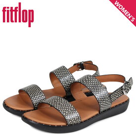 【最大1000円OFFクーポン配布中】 フィットフロップ FitFlop サンダル ストラップサンダル バーラ レディース パイソン ヘビ柄 BARRA ART DENIM ブラウン R92