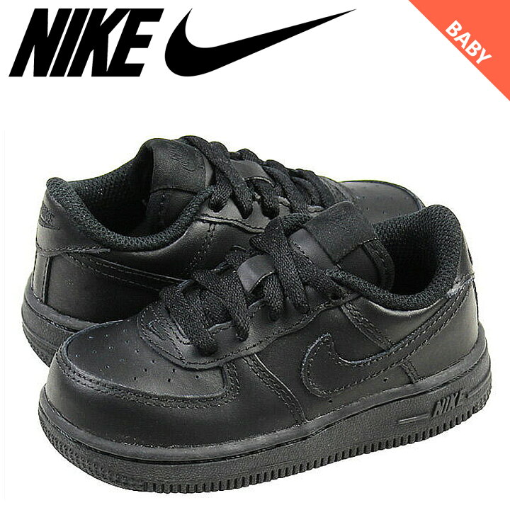 楽天市場 最大1000円offクーポン Nike ナイキ エアフォース1 ベビー スニーカー Air Force 1 Low Td 009 ブラック 黒 シュガーオンラインショップ