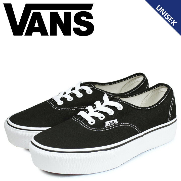 楽天市場 最大1000円offクーポン ヴァンズ Vans オーセンティック スニーカー メンズ レディース バンズ 厚底 Authentic Platform 2 0 ブラック 黒 Vn0a3av8blk シュガーオンラインショップ