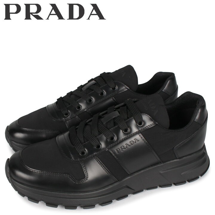 楽天市場 Prada プラダ スニーカー メンズ Prax 01 Sneaker Nylon ブラック 黒 4e3463 シュガーオンラインショップ