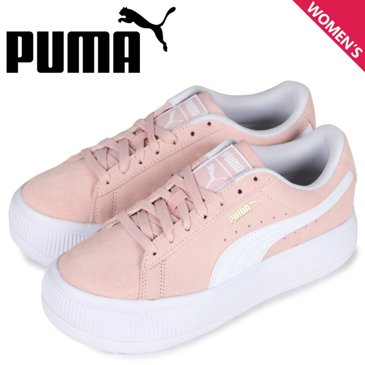 楽天市場 最大1000円offクーポン プーマ Puma スウェード マユ スニーカー レディース スエード 厚底 Suede Mayu ピンク 03 シュガーオンラインショップ