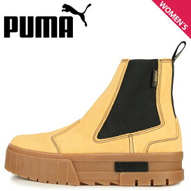 プーマ PUMA サイドゴアブーツ レディース スエード 厚底 メイズ チェルシー スウェード MAYZE CHELSEA SUEDE WNS ブラウン 382829-04