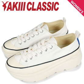 AKIII CLASSIC アキクラシック リカバリーコットン ロー スニーカー レディース 厚底 AKIII RECOVERYCOTTON LOW ホワイト 白 AKC0039