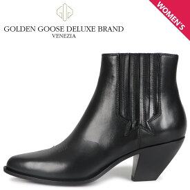 Golden Goose ゴールデングース ショートブーツ ウエスタンブーツ サンセット レディース ヒール SUNSET ブラック 黒 W138-0498