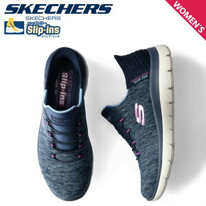 SKECHERS �X�P�b�`���[�Y �X���b�v�C���Y �n���Y�t���[ �X�j�[�J�[ �X���b�|�� �T�~�b�c ���f�B�[�X SLIP-INS SUMMITS DAZZLING HAZE �l�C�r�[ 149937W