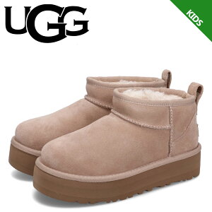 【最大1000円OFFクーポン発行中】 アグ UGG ウルトラミニ プラットフォーム ムートンブーツ クラシック キッズ 厚底 KIDS CLASSIC ULTRA MINI PLATFORM ベージュ 1157791K