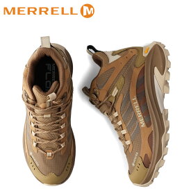 【最大1000円OFFクーポン配布中】 MERRELL メレル ハイキングシューズ ブーツ ウォーキング モアブ スピード 2 ゴアテックス メンズ MOAB SPEED 2 MID GORE-TEX カーキ J037505