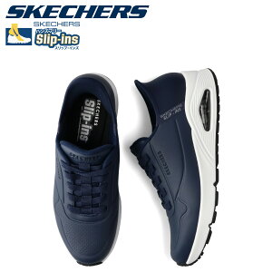 SKECHERS スケッチャーズ スリップインズ ウノ イージー エア ハンズフリー スニーカー メンズ SLIP-INS UNO-EASY AIR ネイビー 183005