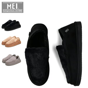 ���C MEI ���[�g���V���[�Y �t�F�C�N�t�@�[ ���[���V���[�Y �����Y FUR MOCASHOES �u���b�N �x�[�W�� �� MEI-SHM-243013