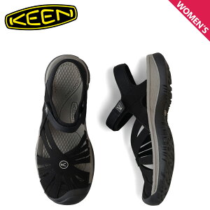 yő1000~OFFN[|sz L[ KEEN T_ XgbvT_ [Y fB[X ROSE SANDAL ubN  1008783