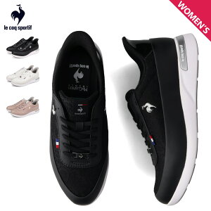 【最大1000円OFFクーポン発行中】 le coq sportif ルコック スポルティフ スニーカー LCS セーヴル II ワイド SI レディース LCS SEVRES II WIDE SI ブラック ホワイト ピンク 黒 白 LU5FSN73LZ